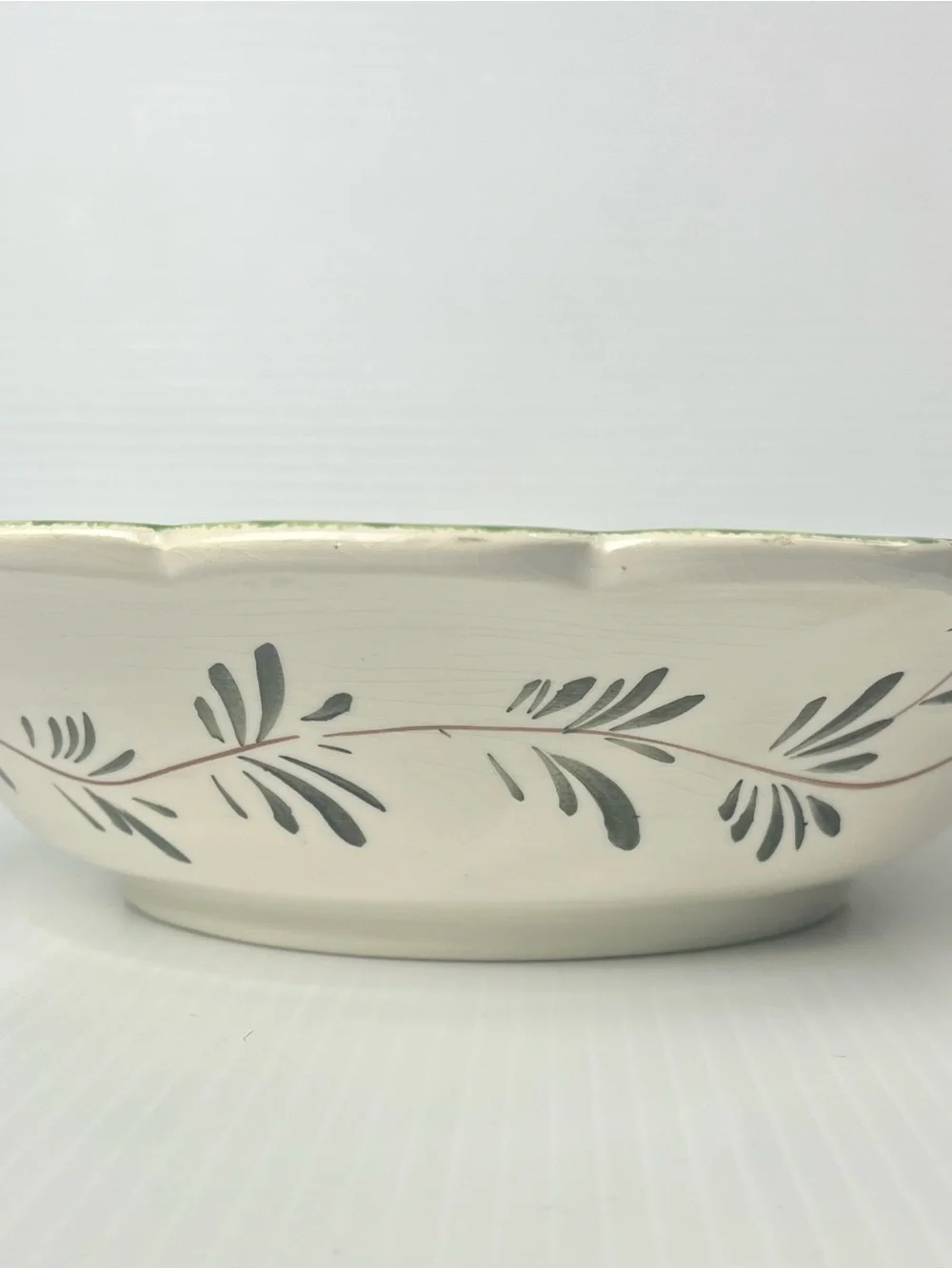 Nove Rose Hand Painted Italian Majolica Serving Bowl 11.5”